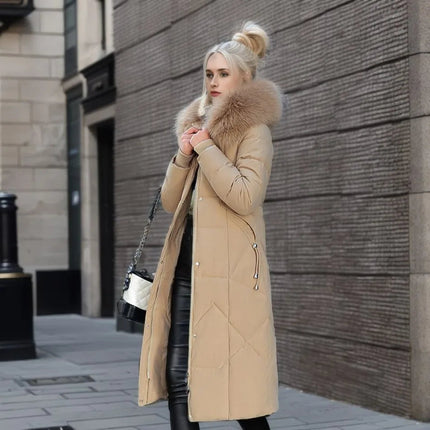 Diane - Extended warm winter coat Khaki Jacken, Mäntel und Westen
