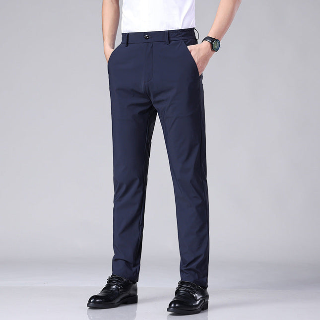 Lucas | Elegant elastic trousers Navy blue Pants