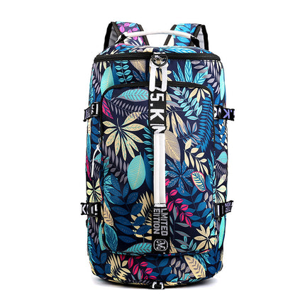 Waterproof Gym & Travel Sport Backpack Blue Maple Leaf Backpack