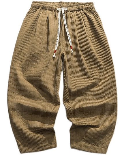 Men's Casual Loose Fit Straight-Leg Trousers Trousers