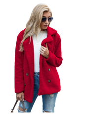 Morgan - Fleece Jacket Red Coat