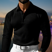 Simeon | Luxe Polo Sweater Black Sweater