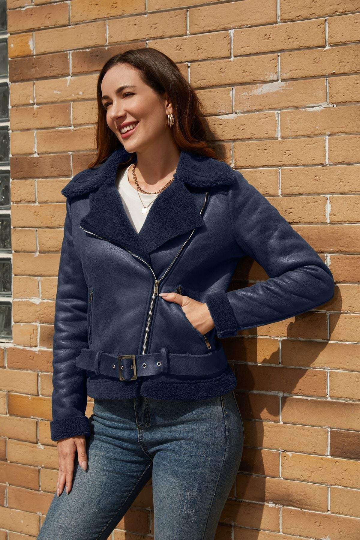 Faux Suede Winter Jacket Jackets