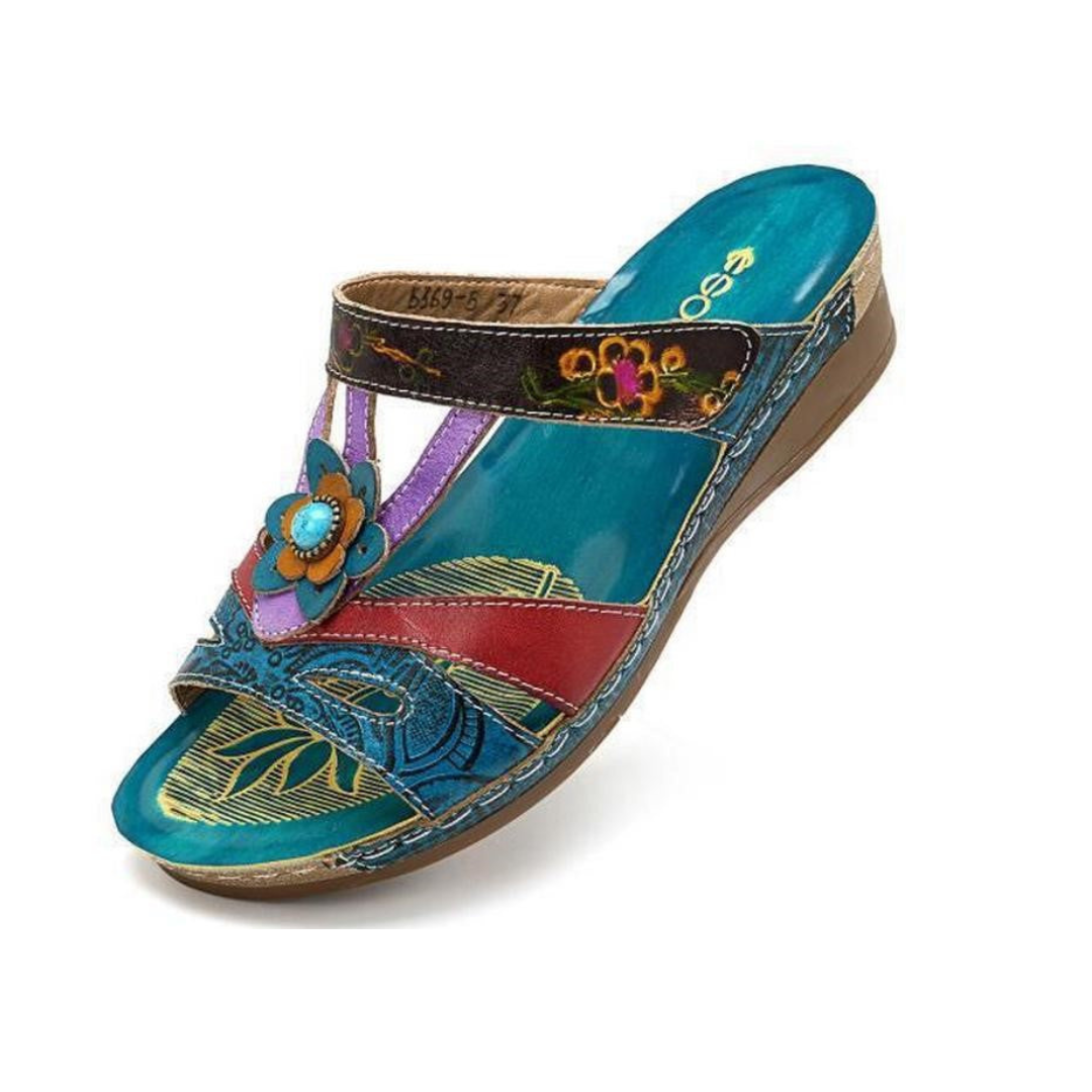 Orthopedic Lightweight Sandals With Handmade Prints Sandals