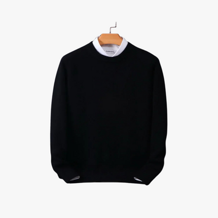 Premium Cashmere Loose-Fit Sweater Black Sweater