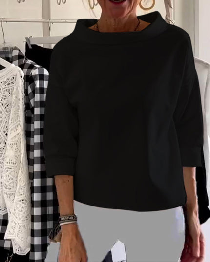 Elizabeth | Elegant Top Black Shirts & Tops