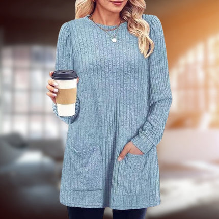 Colina | Elegant Pullover Sky Blue