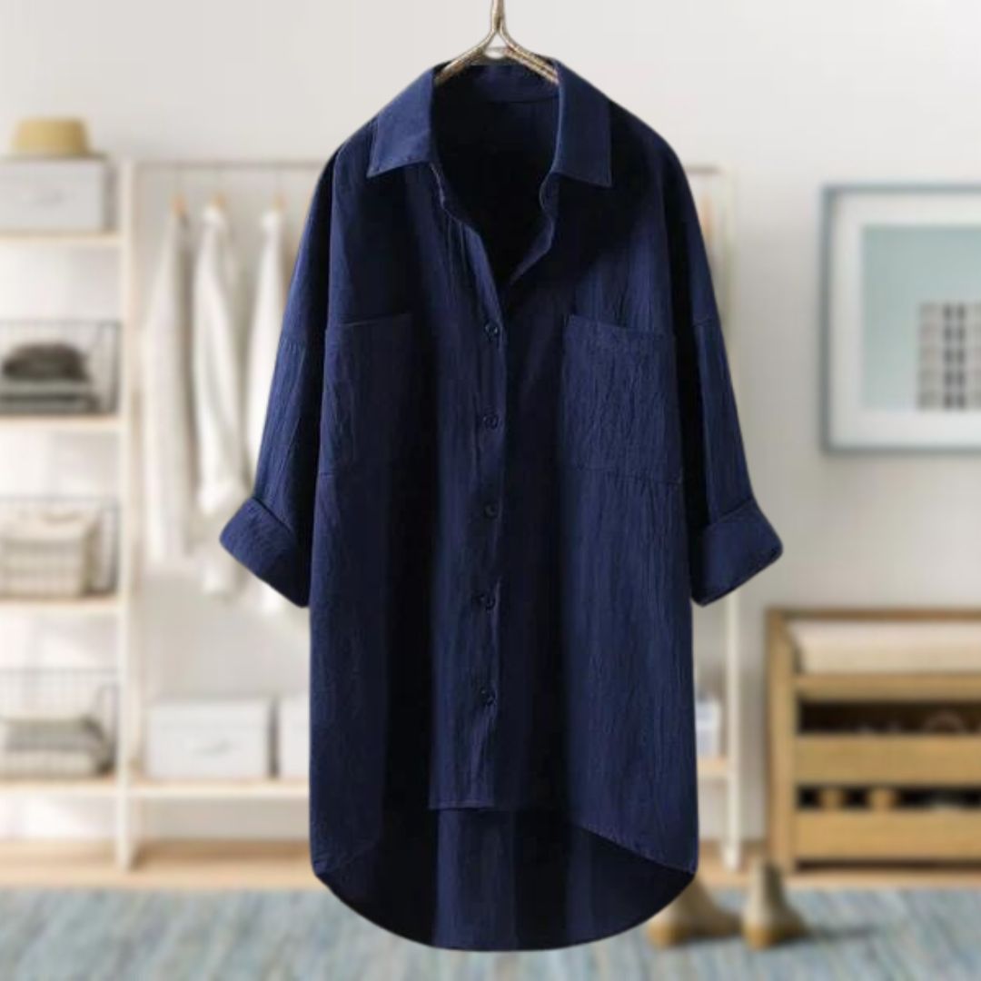 Mai | Sleeved Blouse Blue