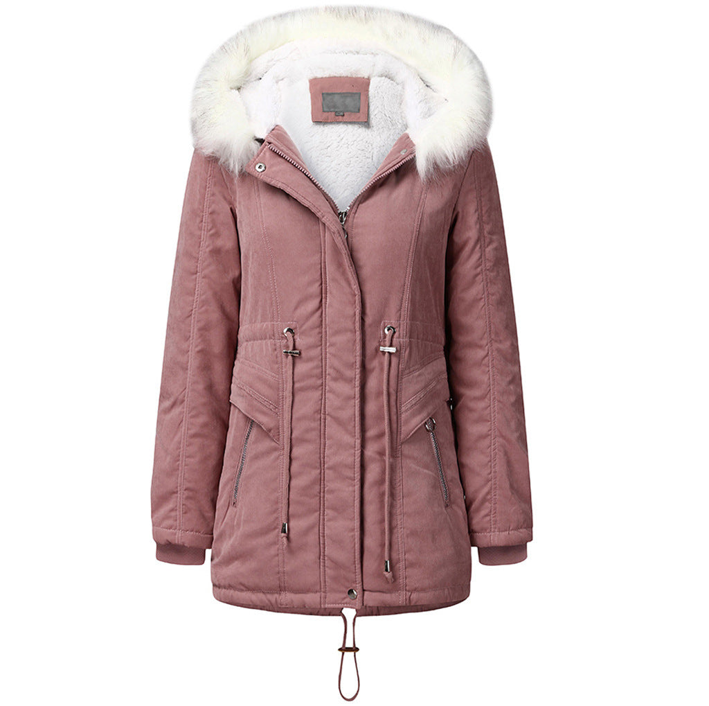 Women's Hooded Winter Jacket Pink Jackets