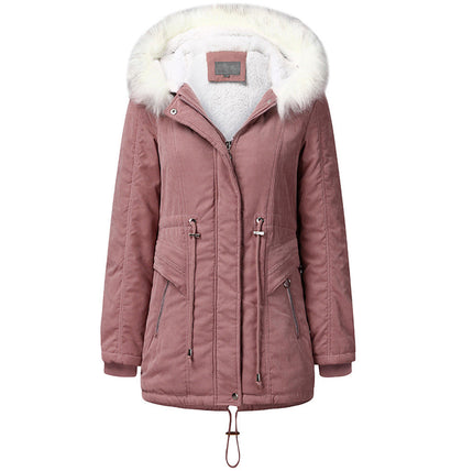Women's Hooded Winter Jacket Pink Jackets
