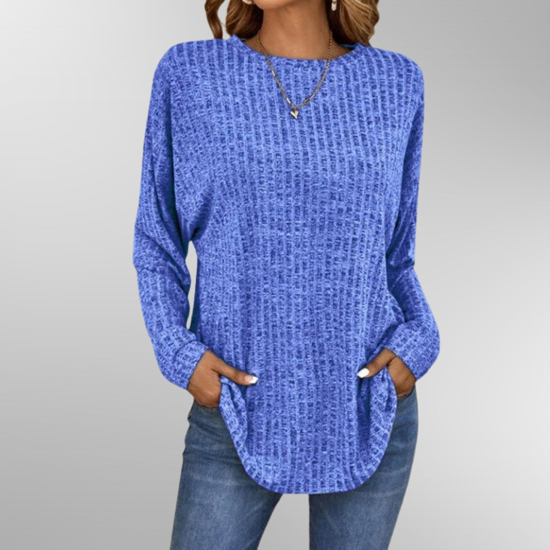 Isabelle Elegant Top - Chic Lightweight Blouse Blue Sweaters