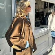 Women Vintage Suede Jackets Jacket