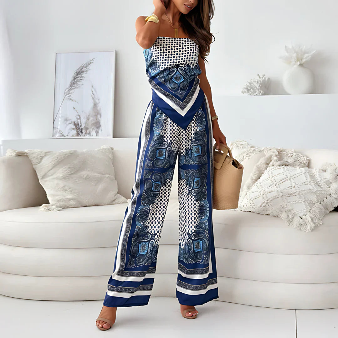 Tiana | Backless Top and Trouse Set Trousers