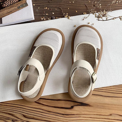 Women Casual Shoes Flat Bottom Breathable sandals White Women's Sandals