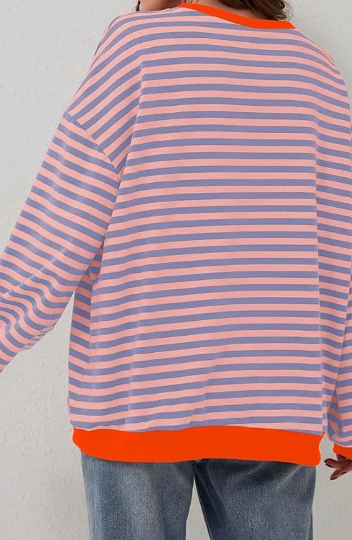 Amaya™ | Oversized Stripes Sweater Sweater