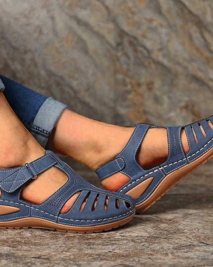 Woman Summer Vintage Orthopedic PU Leather Sandals Shoes & Sandals