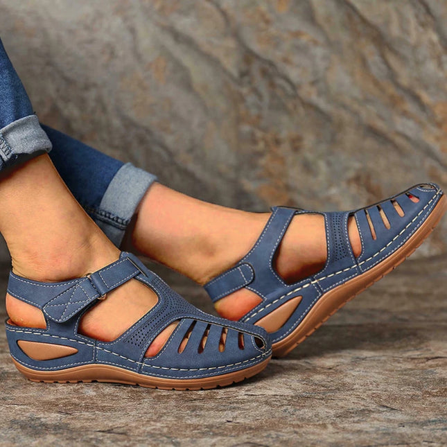 Woman Summer Vintage Orthopedic PU Leather Sandals Shoes & Sandals
