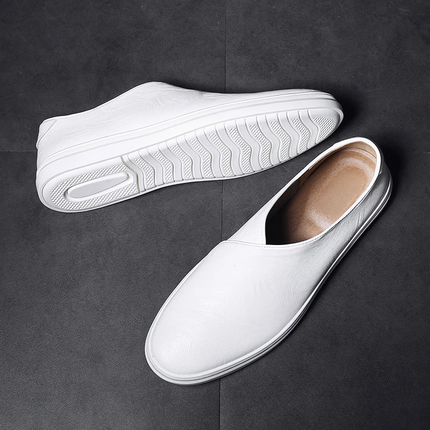 Maverick Leather Loafers White Men's Loafers