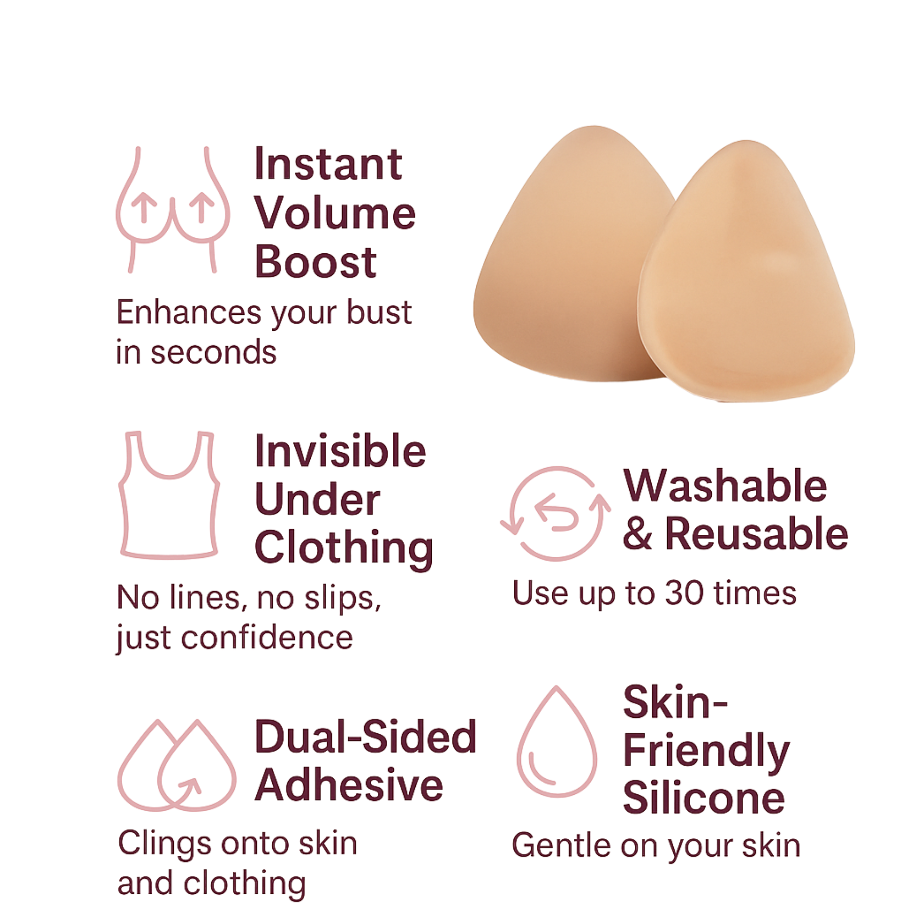 Luster Ultra Boost Sticky Inserts - Instant Lift & Reusable Comfort Generated Product