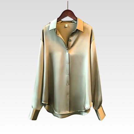 Satin shirt for women Olive Green