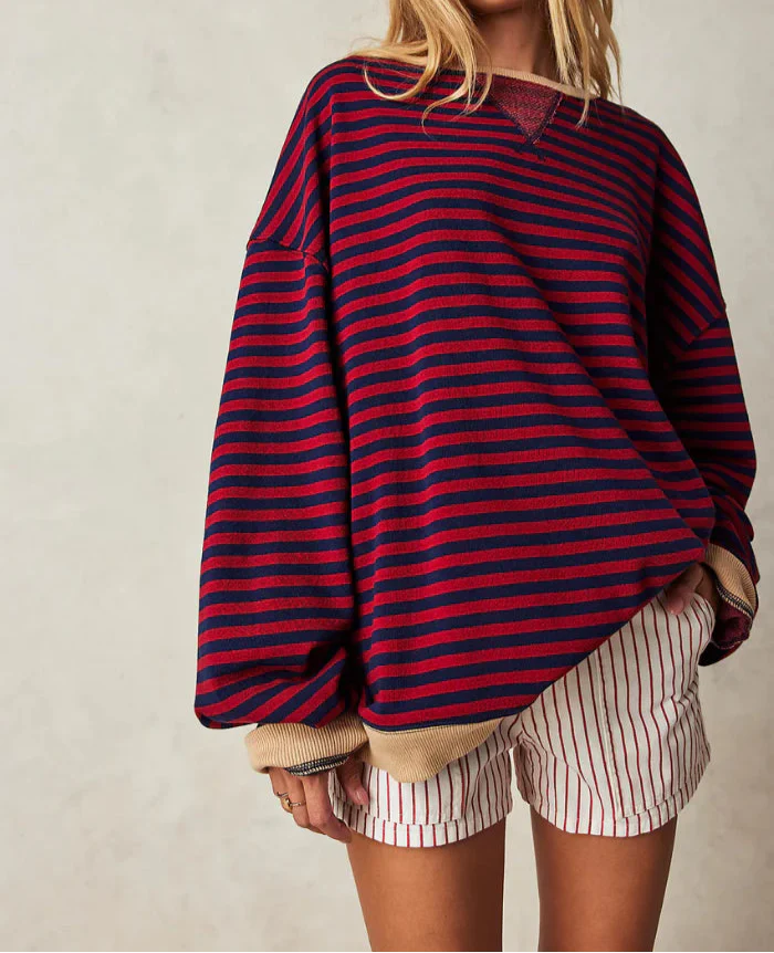 Amaya™ | Oversized Stripes Sweater Sweater