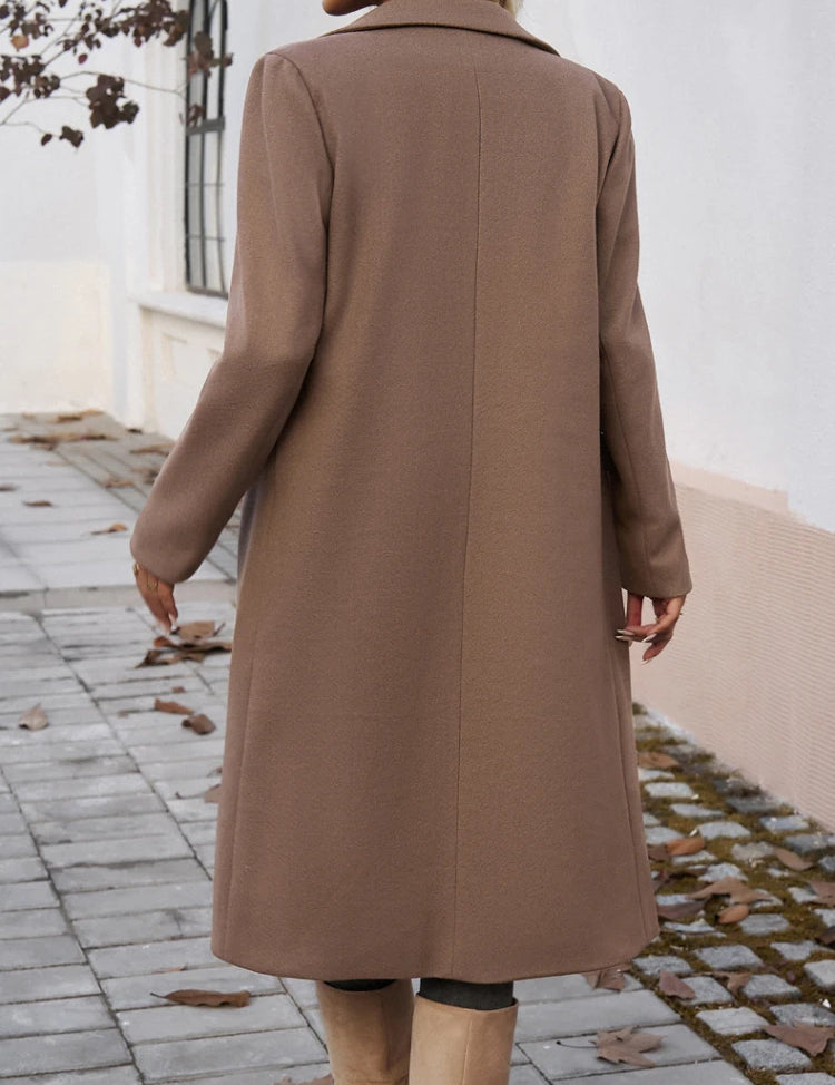 Clarise | Elegant V-Neck Coat Coats