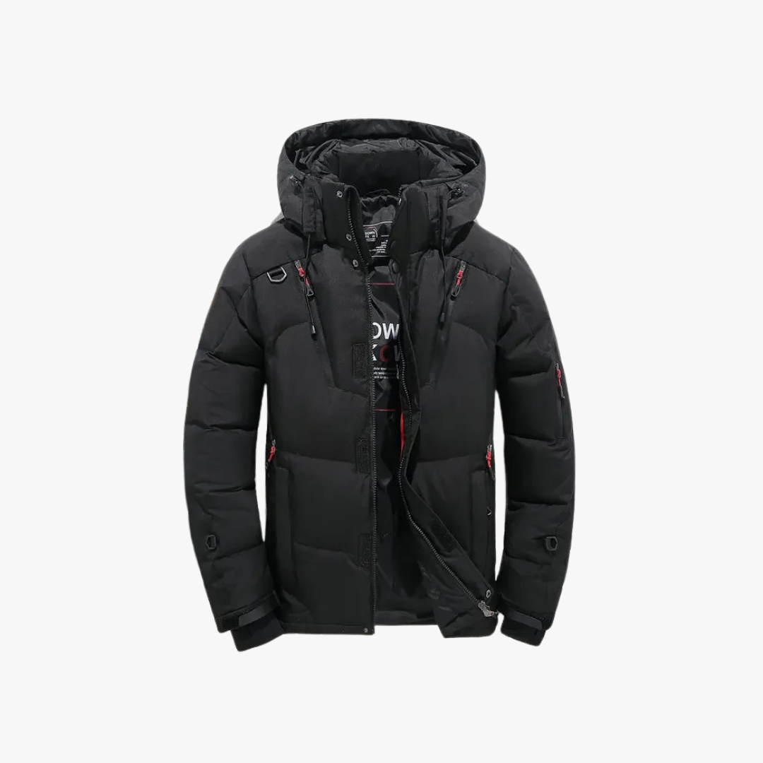 Windproof Winter Jacket Black Winter Jacket
