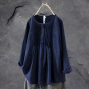 Tummy Covering Tunic Blouse Navy Blouse