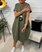 Ivy | Stylish Short-Sleeve Casual Dress - OKOHOKO™ FASHION