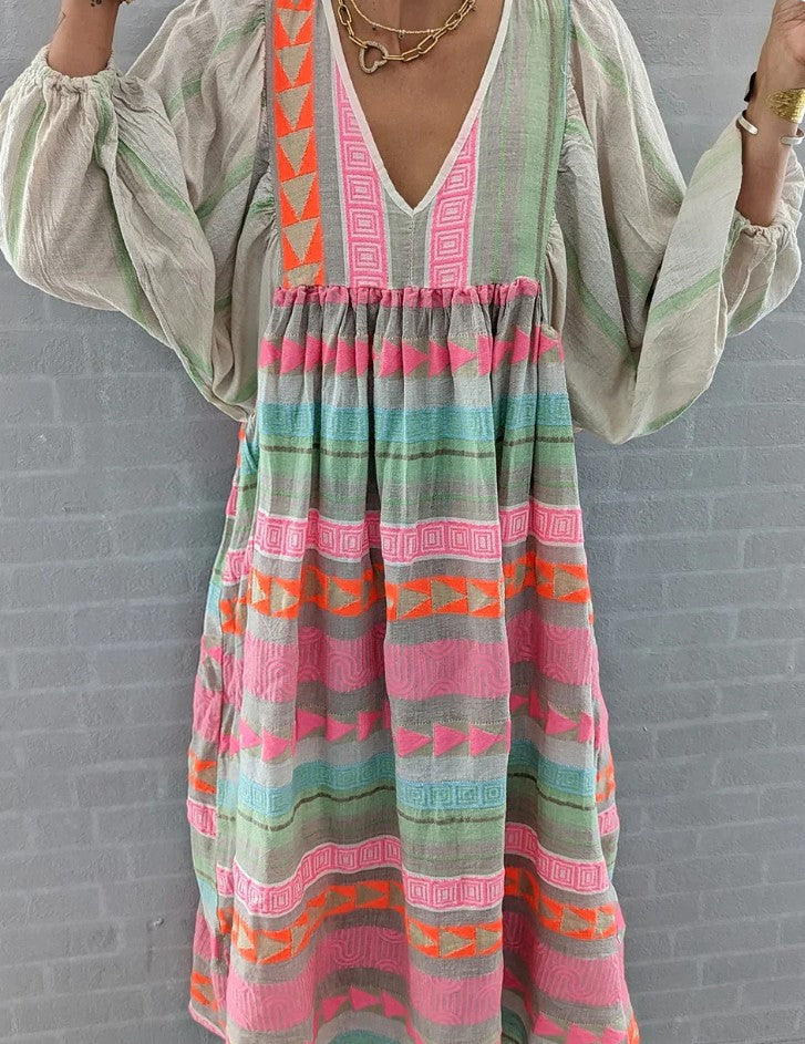Stylish Flowy Summer Midi Dress Dresses