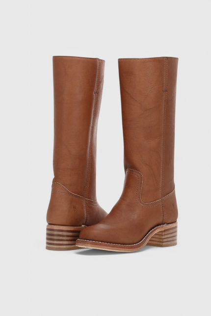 Grace™ Modern Classic Leather Boots – All-Season Comfort & Style Brown Boots