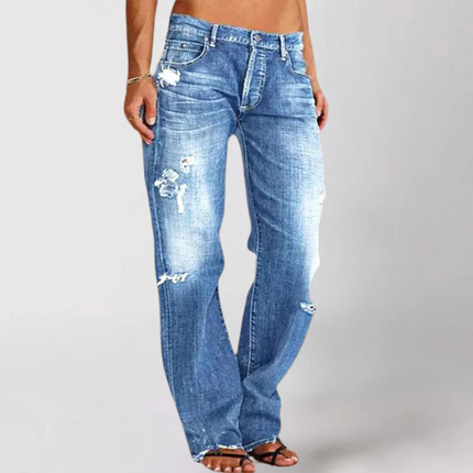 Viktoria | Loose Wide-Leg Denim Jeans Blue Women Pants