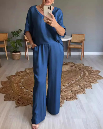 Summer Short-sleeved T-shirt Two-piece Set For Women Outfit Sets
