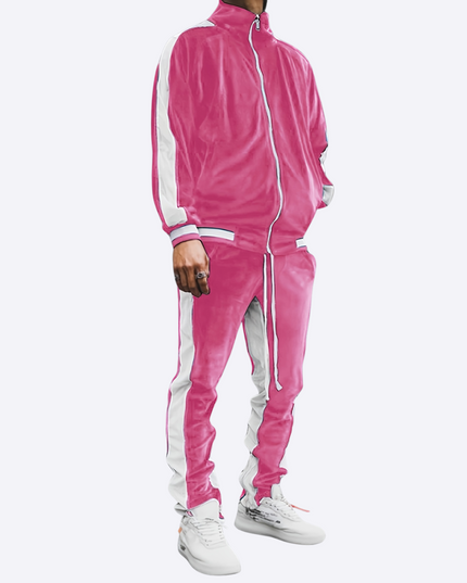 Xavier | Classic tracksuit for men Pink Two Piece Outfits