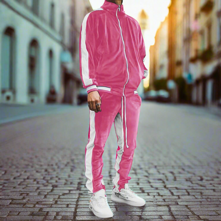 Xavier | Classic tracksuit for men Pink Two Piece Outfits