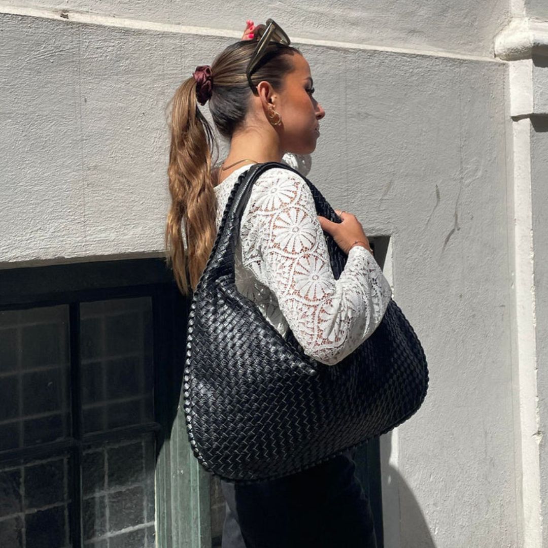 Chic Vegan Leather Hobo Bag Handbags