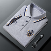 Men's Signature Stitched Luxury Polo Shirt Gray Polo Shirts