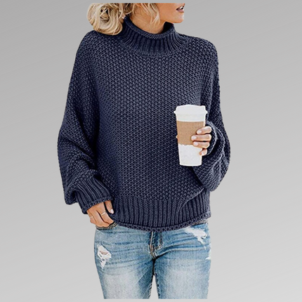 Lea - Lovely Knitted Sweater Blue Pullover/Sweater
