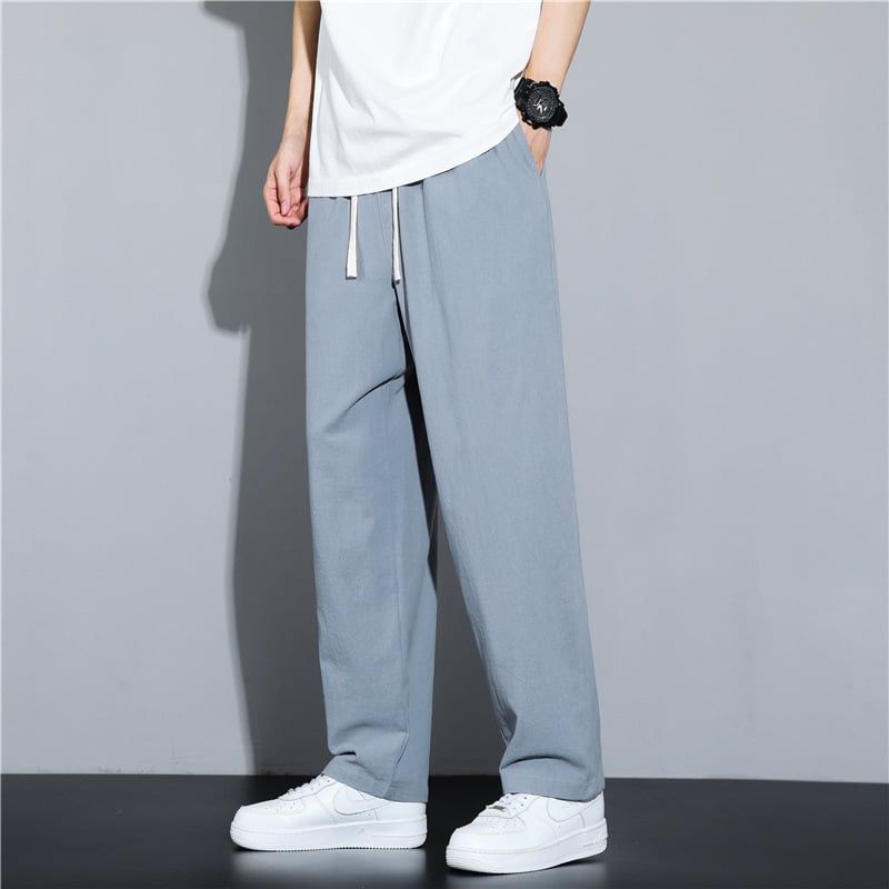 Paul | Casual linen trousers for men Light grey Pants