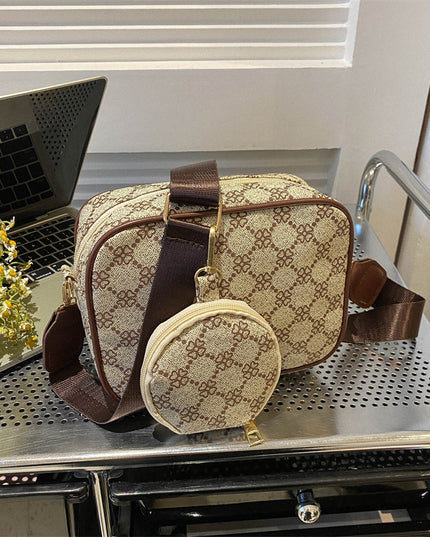 Vintage Pattern Crossbody Bag Khaki Bag
