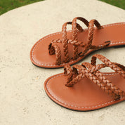 Women's Summer Woven Clip-Toe Roman Sandals Sandals