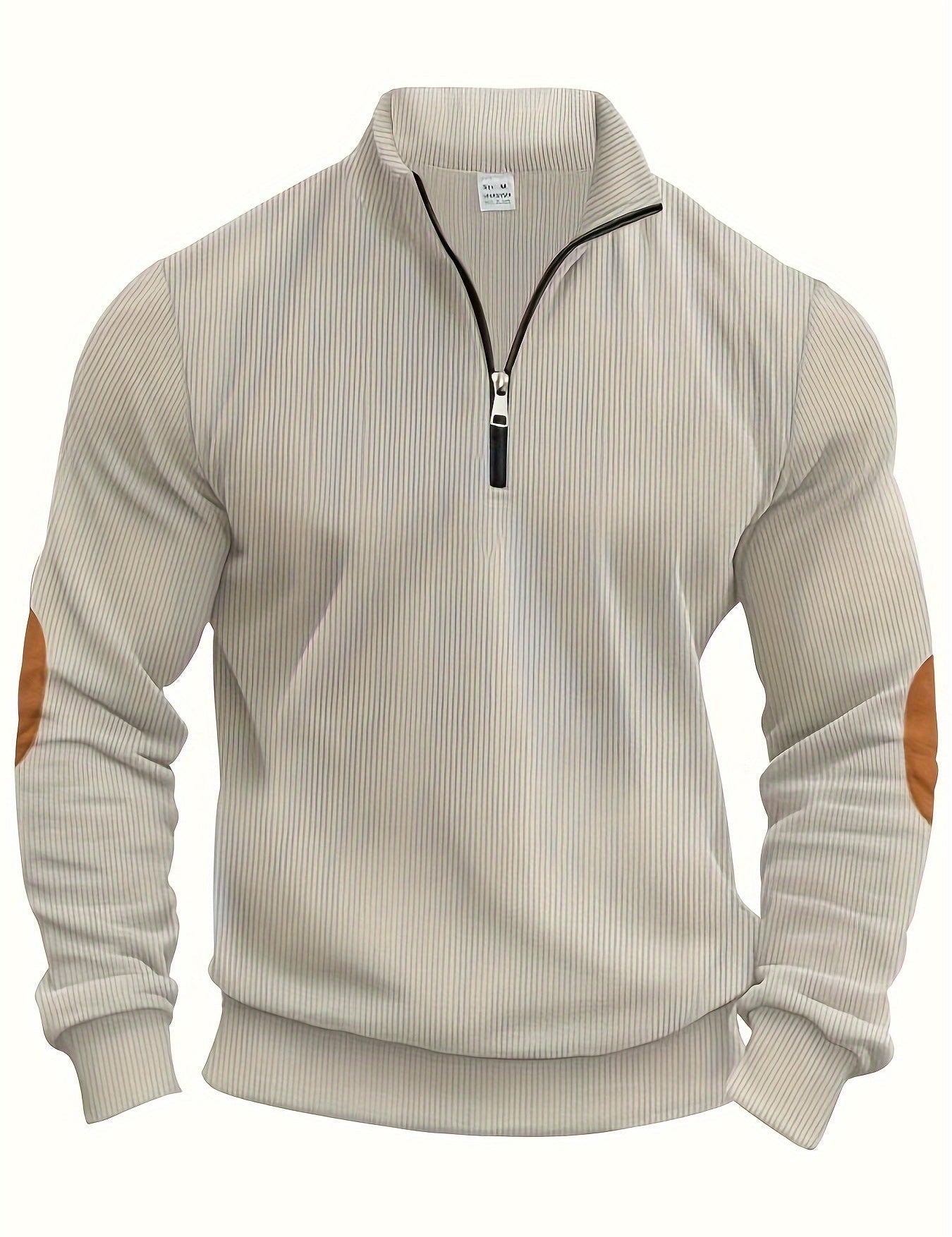 Men's Classic Quarter-Zip Sweater Beige Sweater