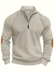 Men's Classic Quarter-Zip Sweater Beige Sweater