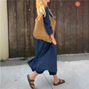 Women's 2-Piece V-Neck Long Sleeve Top & High-Waist Wide-Leg Pants Set with Pockets set