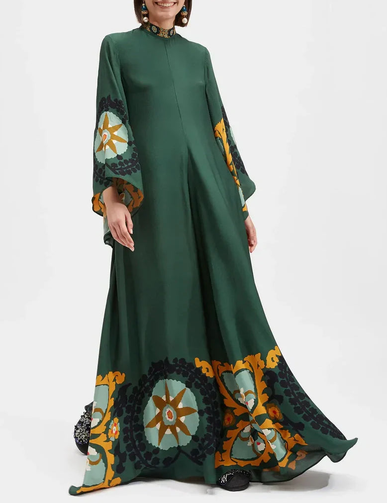 Multicolor Relaxed Printed Maxi Dress Dresses