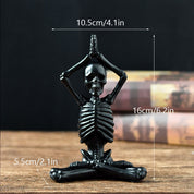 Cool Skeleton Meditation Pose Decor Black A Halloween Decorations