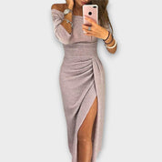 Lena | Elegant Off-Shoulder Dress - OKOHOKO™ FASHION