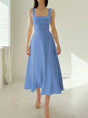 Yara | Stylish Midi Dress Blue Dresses