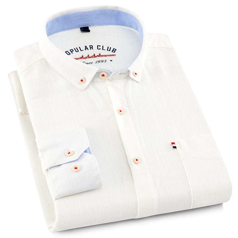 Timeless Button-Up Shirt for All-Day Comfort White Men Shirts