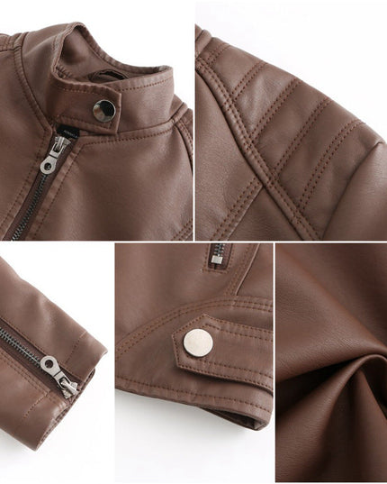 Women's Slim Leather Jacket Jackets